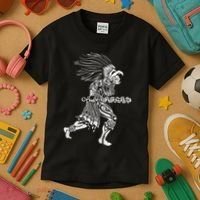 Aztec Jaguar Warrior Mayan Warrior Ancient Aztec Kids T-Shirt thumb 3