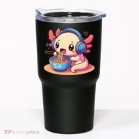 Anime Kawaii Axolotl Eating Ramen Noodles Tumbler thumb 0