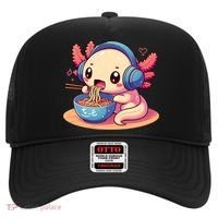 Anime Kawaii Axolotl Eating Ramen Noodles Hat thumb 0
