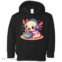 Anime Kawaii Axolotl Eating Ramen Noodles Toddler Hoodie thumb 0