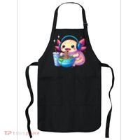 Anime Kawaii Axolotl Eating Ramen Noodles Funny Apron thumb 0