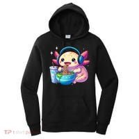 Anime Kawaii Axolotl Eating Ramen Noodles Funny Women's Hoodie thumb 0