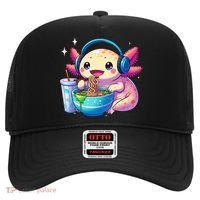 Anime Kawaii Axolotl Eating Ramen Noodles Funny Hat thumb 0