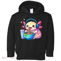 Anime Kawaii Axolotl Eating Ramen Noodles Funny Toddler Hoodie thumb 0