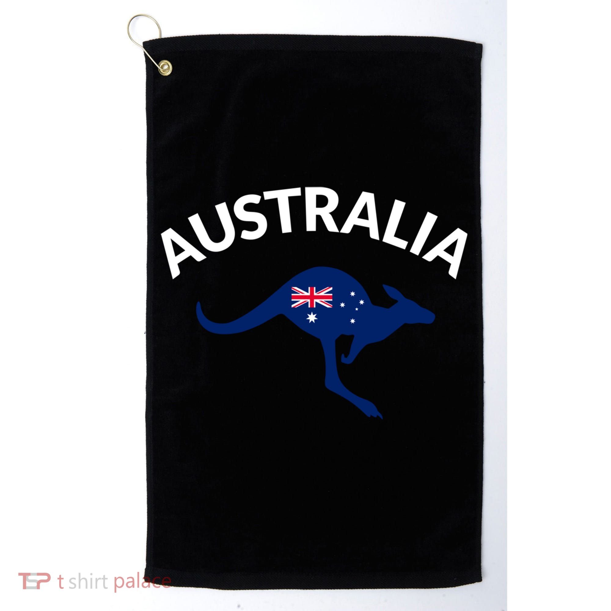 Australian Kangaroo Australia Flag Souvenir Gift Golf Towel