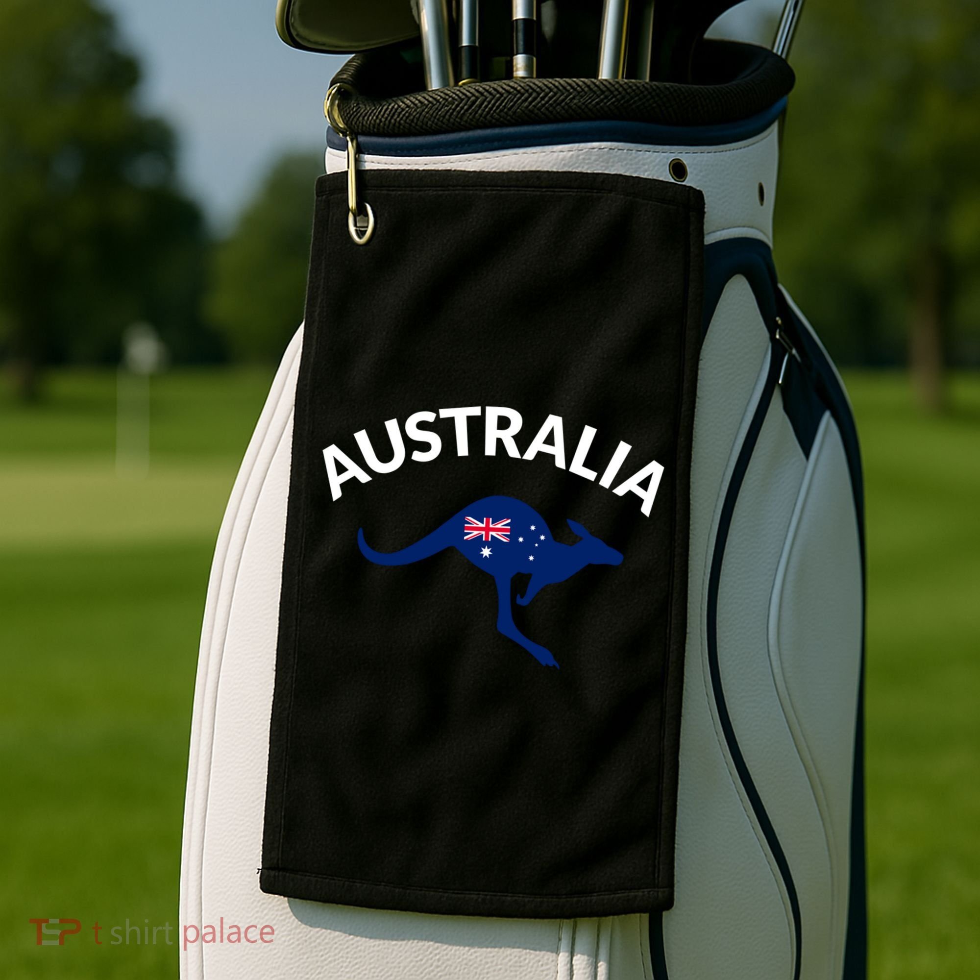 Australian Kangaroo Australia Flag Souvenir Gift Golf Towel