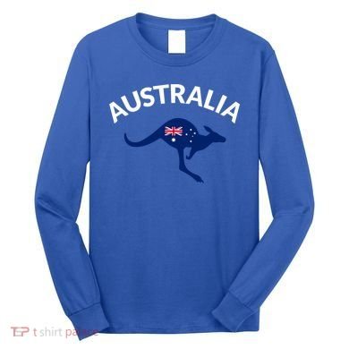 Australian Kangaroo Australia Flag Souvenir Gift Long Sleeve Shirt