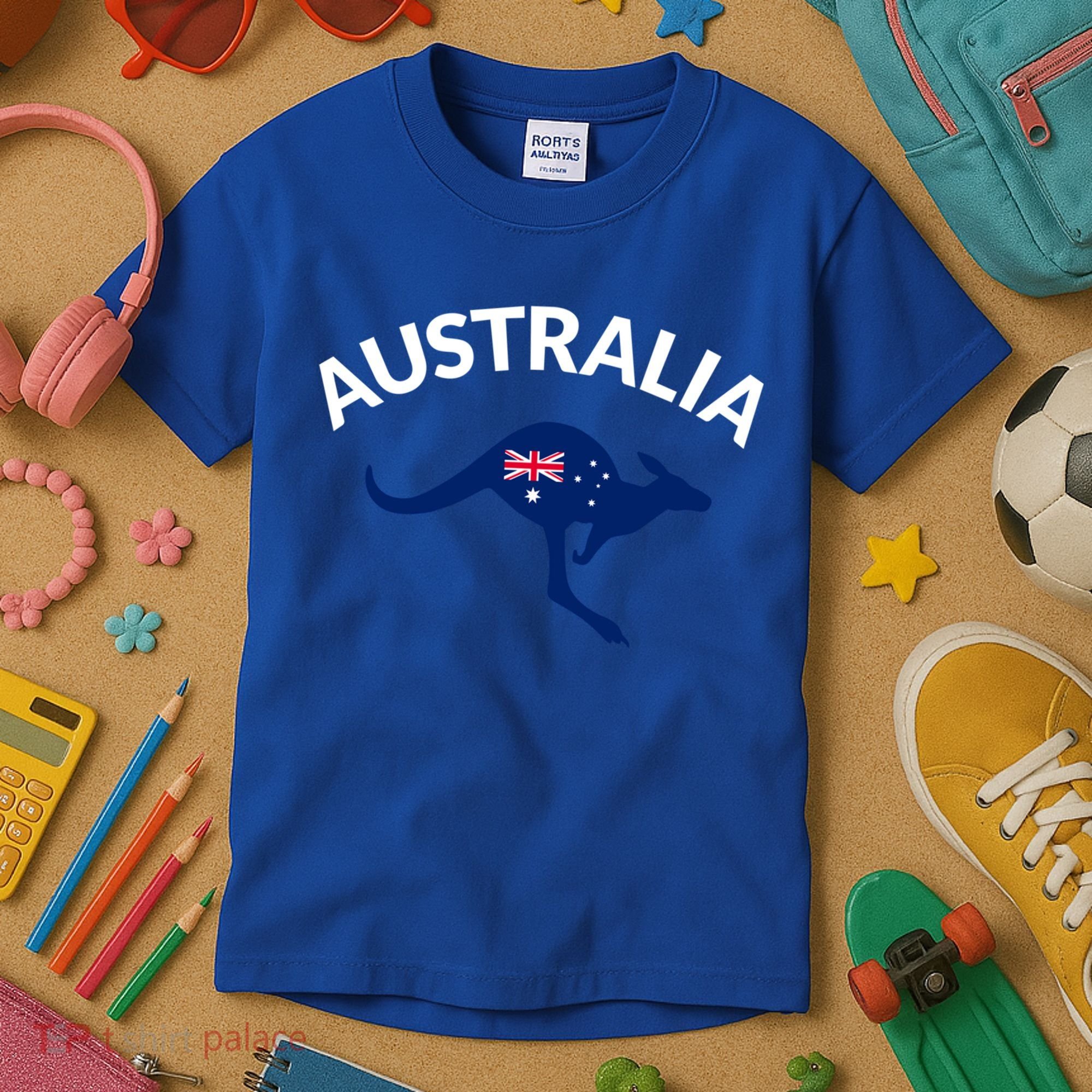 Australian Kangaroo Australia Flag Souvenir Gift Kids T-Shirt