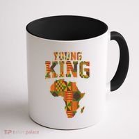 African King Art For Kente Cloth African Print Coffee Mug thumb 1