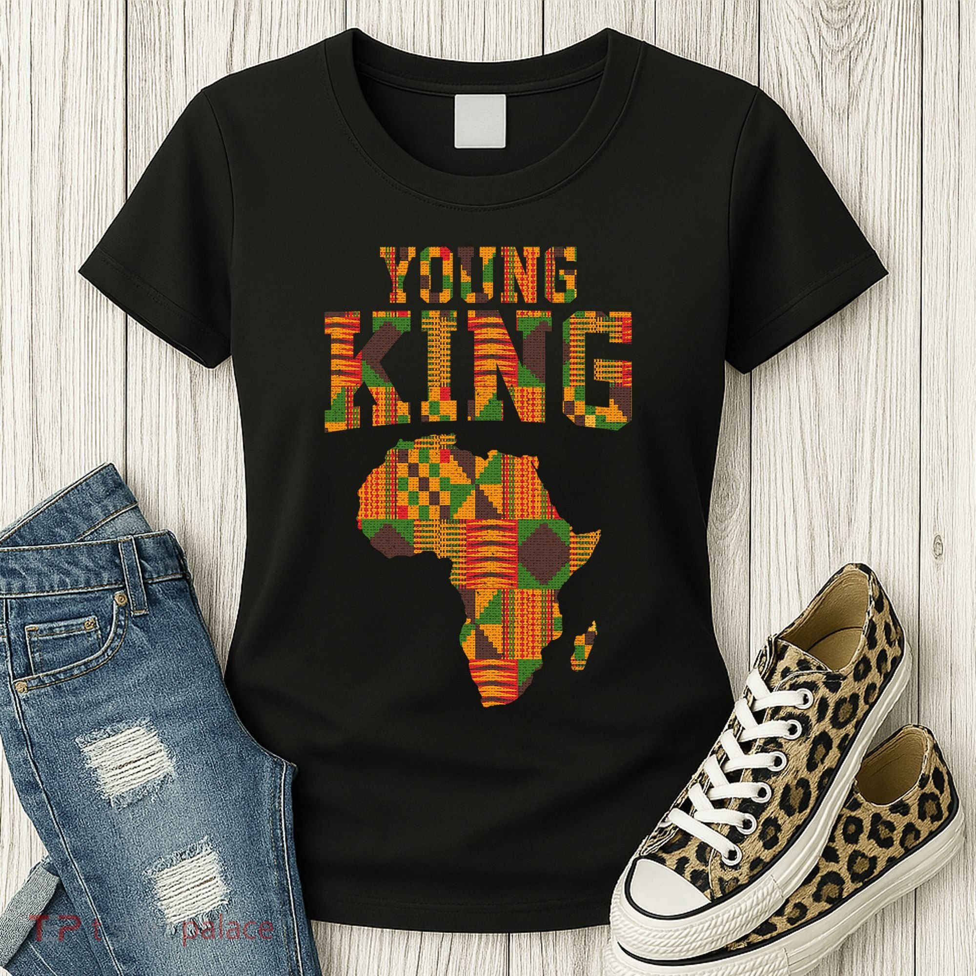 African King Art For Kente Cloth African Print Women's T-Shirt