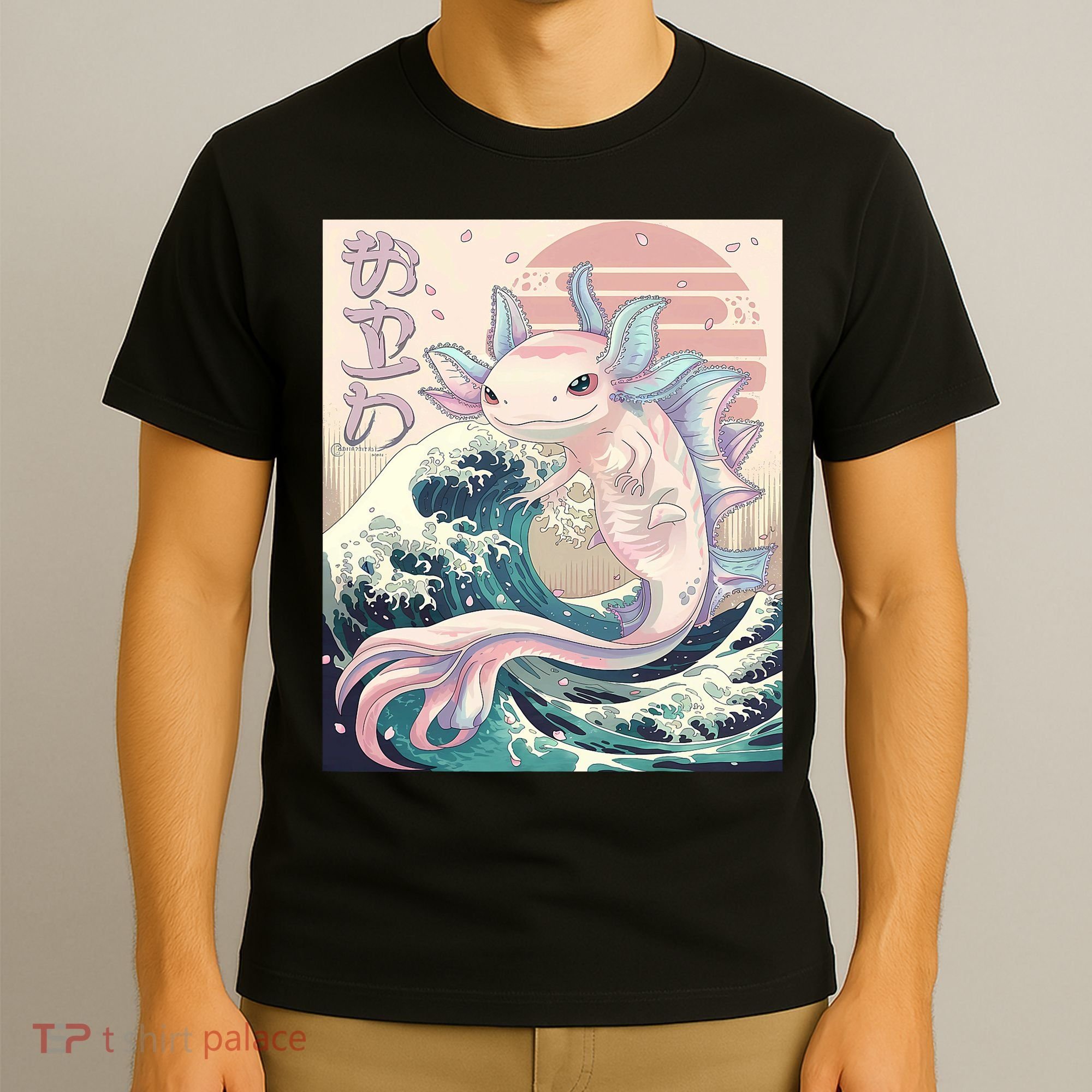Axolotl Kaiju Anime Japanese Vintage Art T-Shirt