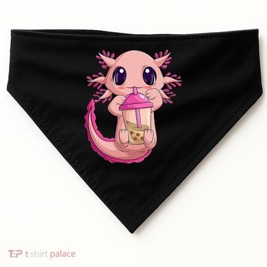 Axolotl Kawaii Anime Boba Tea USA-Made Doggie Bandana