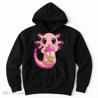 Axolotl Kawaii Anime Boba Tea Hoodie