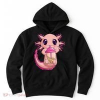 Axolotl Kawaii Anime Boba Tea Hoodie thumb 0
