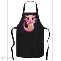 Axolotl Kawaii Anime Boba Tea Apron thumb 0