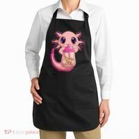 Axolotl Kawaii Anime Boba Tea Apron thumb 2