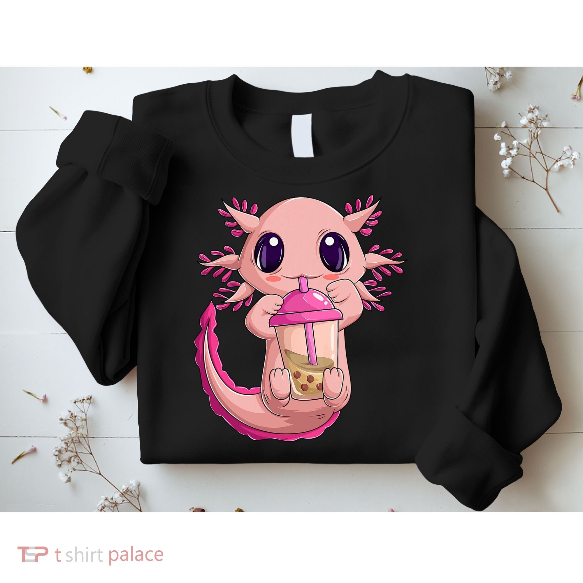 Axolotl Kawaii Anime Boba Tea Sweatshirt