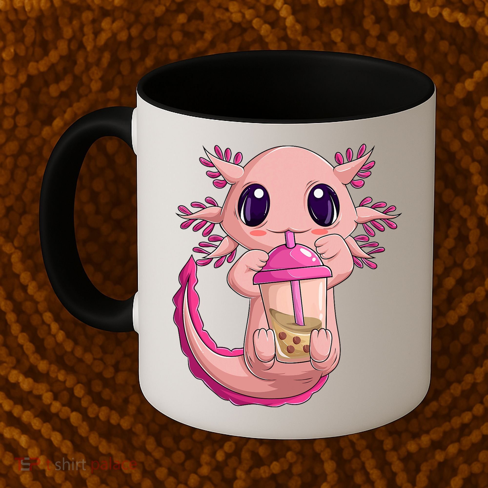 Axolotl Kawaii Anime Boba Tea Coffee Mug