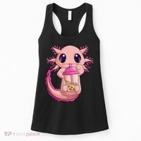 Axolotl Kawaii Anime Boba Tea Women's Tank Top thumb 0