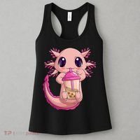 Axolotl Kawaii Anime Boba Tea Women's Tank Top thumb 3