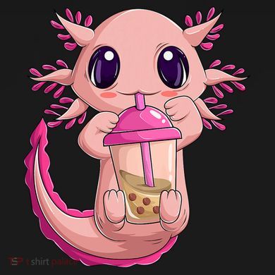 Axolotl Kawaii Anime Boba Tea Toddler Hoodie