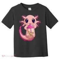Axolotl Kawaii Anime Boba Tea Toddler T-Shirt thumb 0