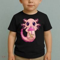 Axolotl Kawaii Anime Boba Tea Toddler T-Shirt thumb 2