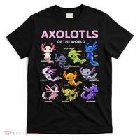 Axolotl Kawaii Axolotls Of The World Axolotl Animals T-Shirt thumb 0