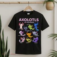 Axolotl Kawaii Axolotls Of The World Axolotl Animals T-Shirt thumb 2