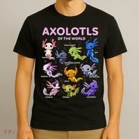 Axolotl Kawaii Axolotls Of The World Axolotl Animals T-Shirt thumb 3