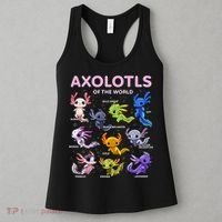 Axolotl Kawaii Axolotls Of The World Axolotl Animals Women's Tank Top thumb 3