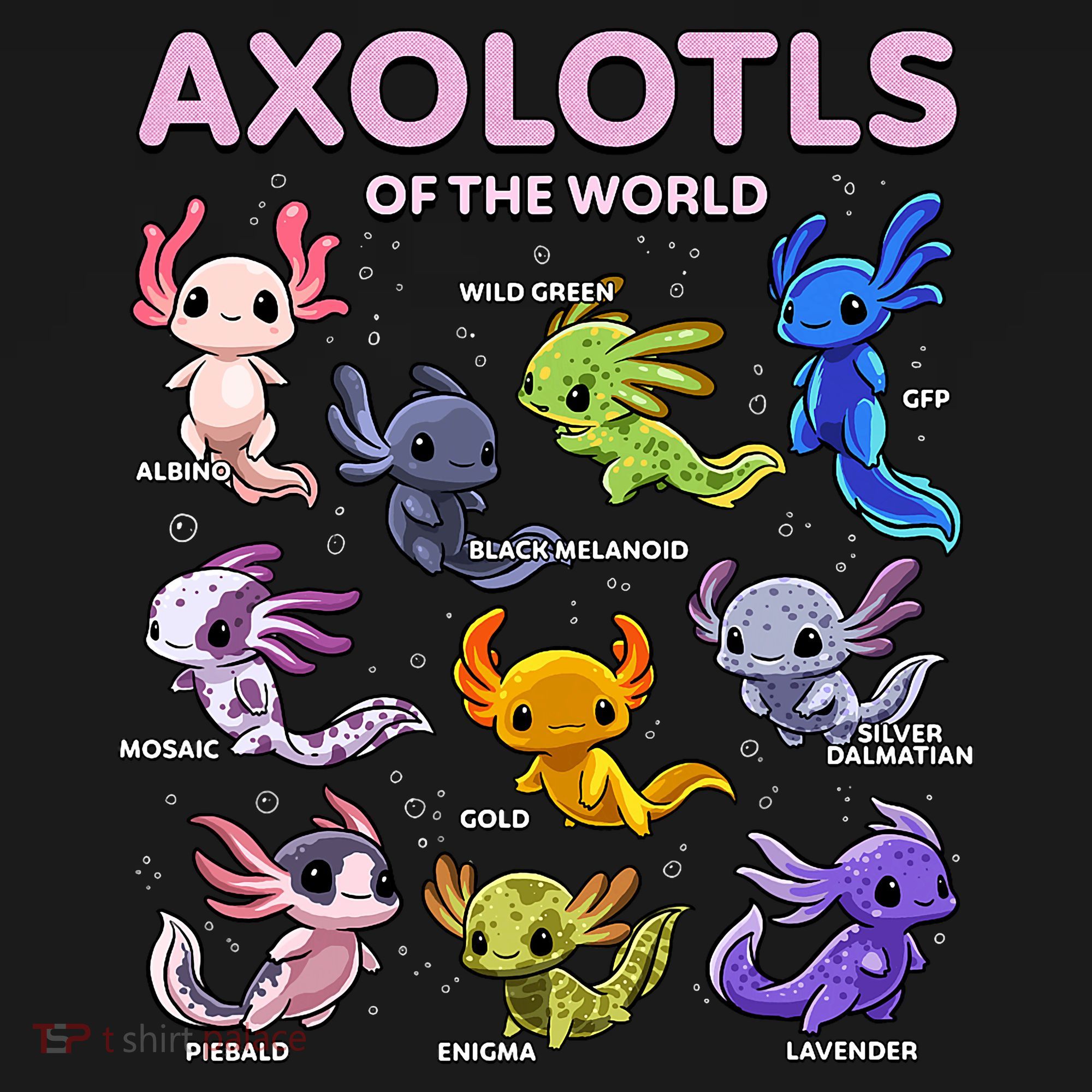 Axolotl Kawaii Axolotls Of The World Axolotl Animals Women's Tank Top
