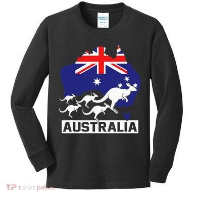 Australia Kangaroo Kids Long Sleeve Shirt