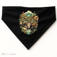 Animal Kingdom Animal Lover Nature Forest USA-Made Doggie Bandana thumb 0