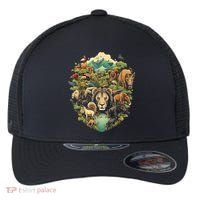 Animal Kingdom Animal Lover Nature Forest Flexfit Unipanel Trucker Cap thumb 0