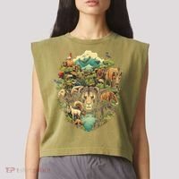 Animal Kingdom Animal Lover Nature Forest Garment-Dyed Women's Muscle Tee thumb 2