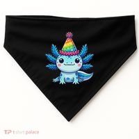 Anime Kawaii Axolotl Birthday Party Hat USA-Made Doggie Bandana thumb 0
