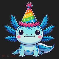 Anime Kawaii Axolotl Birthday Party Hat Hat thumb 2