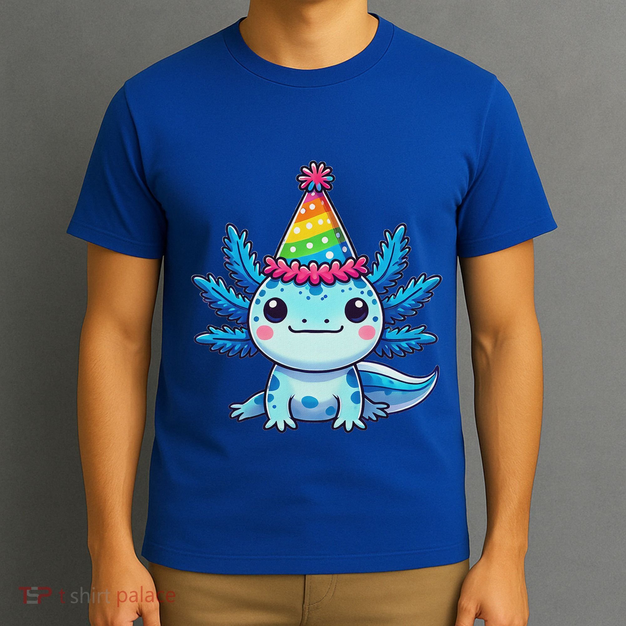 Anime Kawaii Axolotl Birthday Party Hat T-Shirt