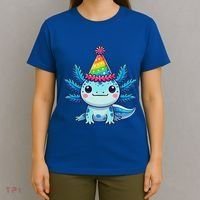 Anime Kawaii Axolotl Birthday Party Hat T-Shirt thumb 4
