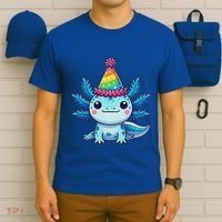 Anime Kawaii Axolotl Birthday Party Hat T-Shirt thumb 6
