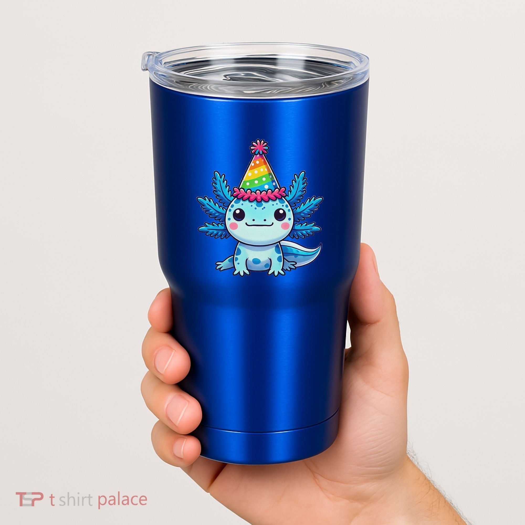 Anime Kawaii Axolotl Birthday Party Hat Tumbler