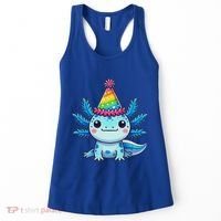 Anime Kawaii Axolotl Birthday Party Hat Women's Tank Top thumb 0