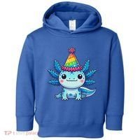 Anime Kawaii Axolotl Birthday Party Hat Toddler Hoodie thumb 0