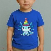Anime Kawaii Axolotl Birthday Party Hat Toddler T-Shirt thumb 2