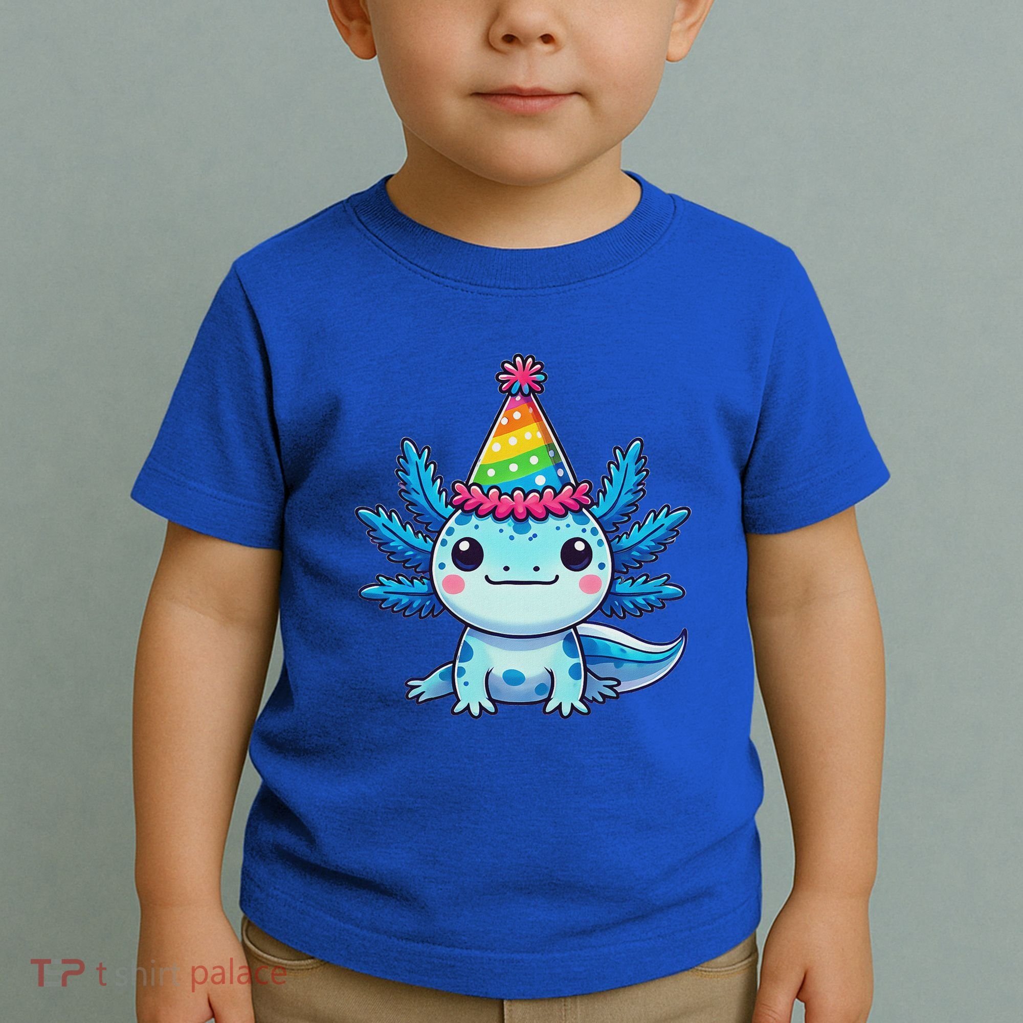 Anime Kawaii Axolotl Birthday Party Hat Toddler T-Shirt