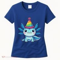 Anime Kawaii Axolotl Birthday Party Hat Women's T-Shirt thumb 0