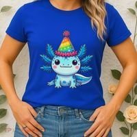 Anime Kawaii Axolotl Birthday Party Hat Women's T-Shirt thumb 2