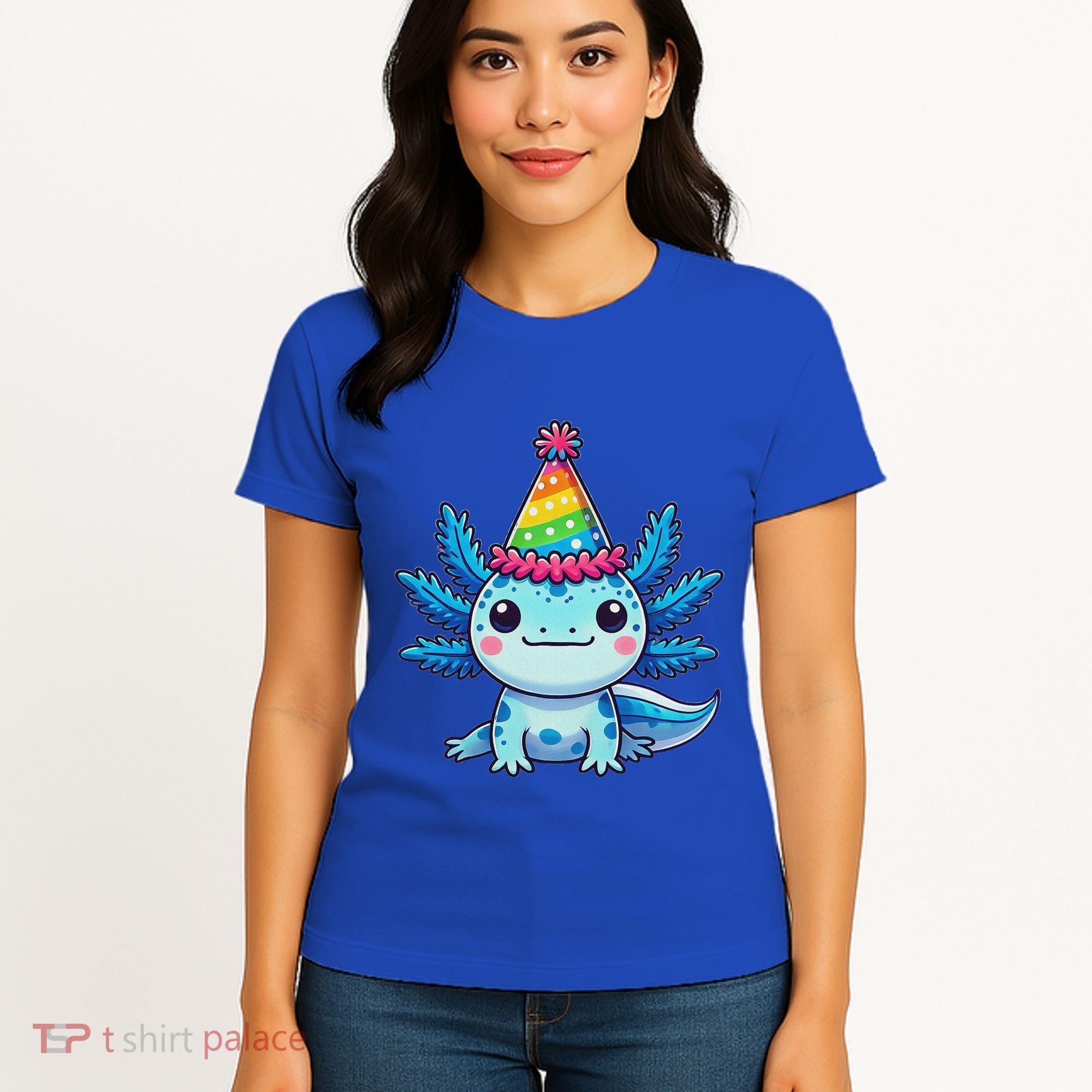 Anime Kawaii Axolotl Birthday Party Hat Women's T-Shirt