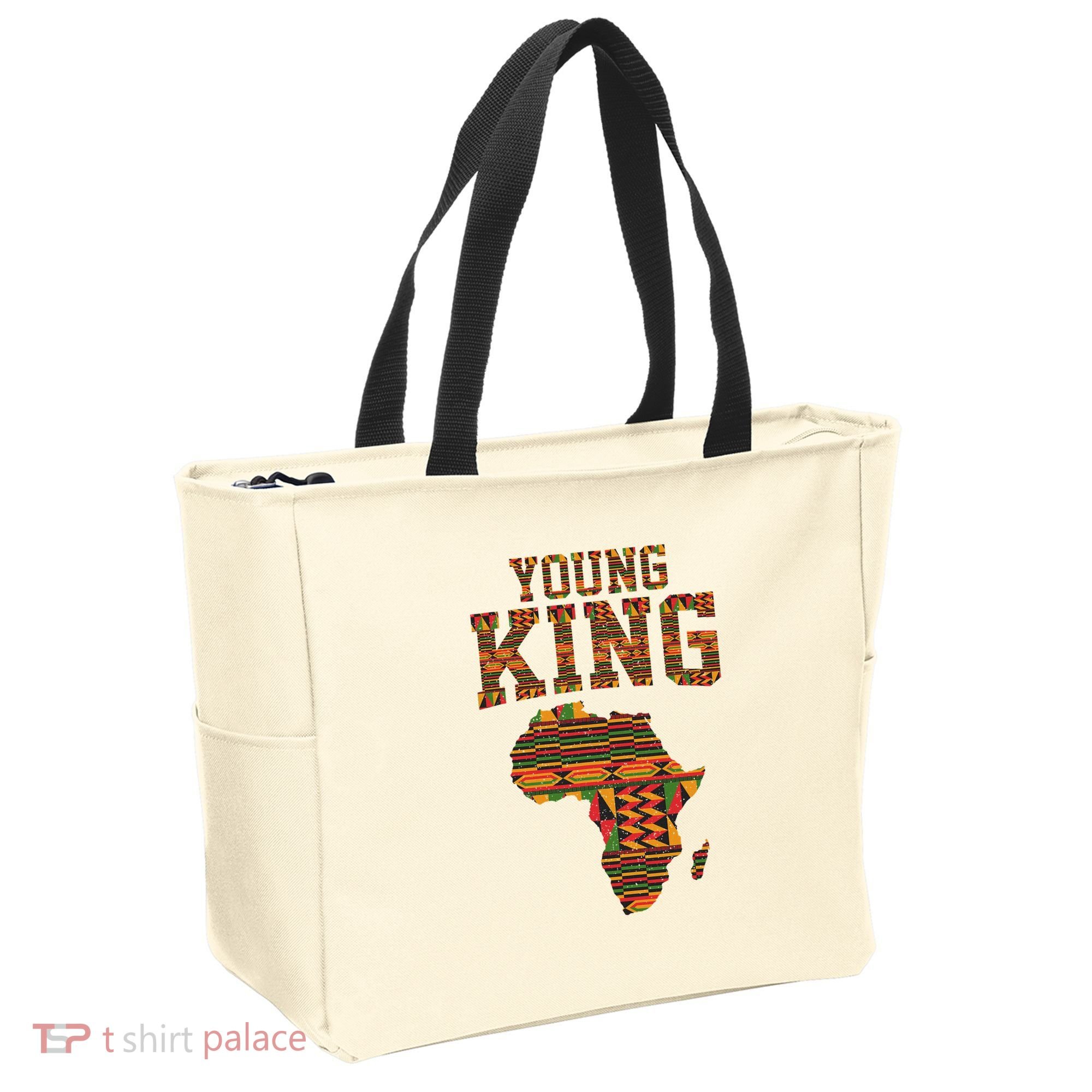 African King Art Kente Cloth African Print Tote Bag